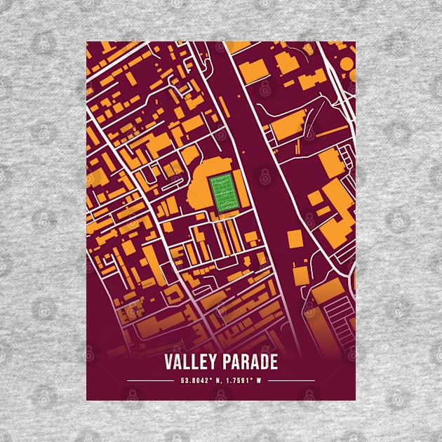 Valley Parade Map Design by TopFootballStadiums